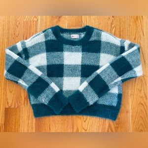 So Medium Turquoise Cropped Sweater